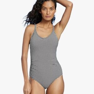Kona SolBlack and White Checkered Women's Swimsuit